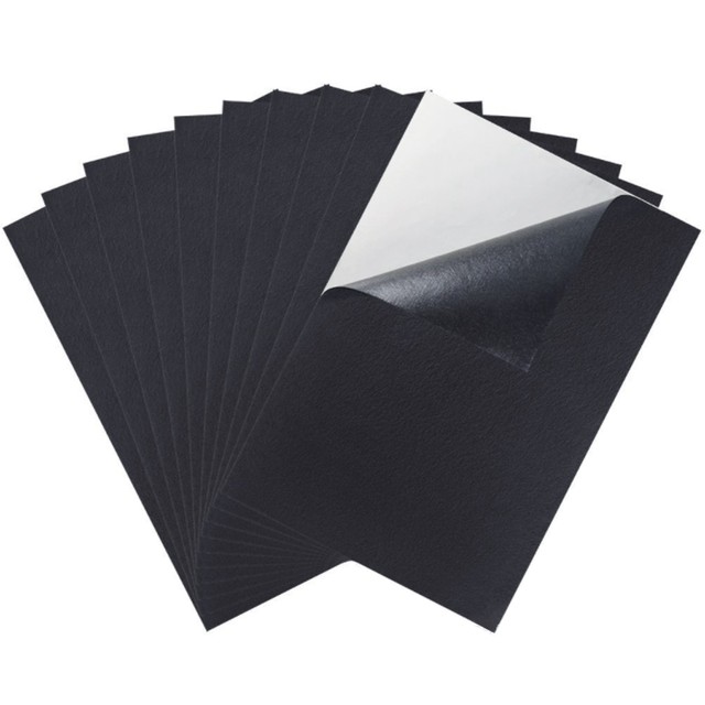 Black Adhesive Back Felt Sheets Fabric Sticky Back Sheets Self-Adhesive  Durable and Water Resistant 10